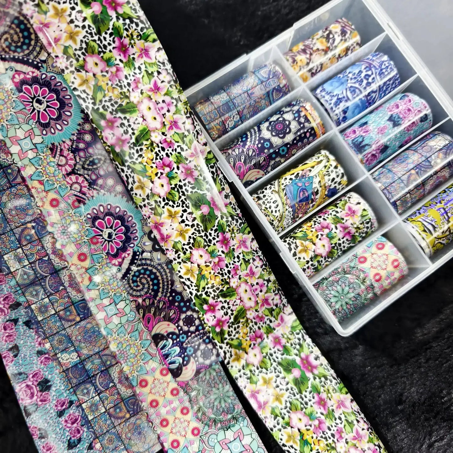 10Rolls Halloween Flower Plaid Angel Marble Bow Nail Foils Transfer Paper Nail Art Stickers Decal Nails Decoration from PriceLows™