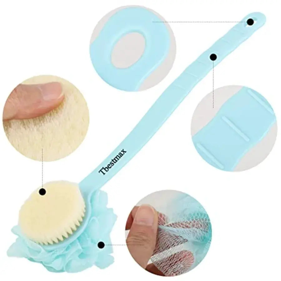 Loofah Back Scrubber | Long Handle | Soft Mesh Sponge | One Size