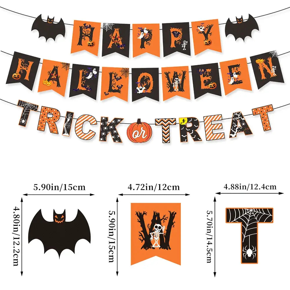 Halloween Decor Set | Paper Material | Hanging Items | Assorted Designs