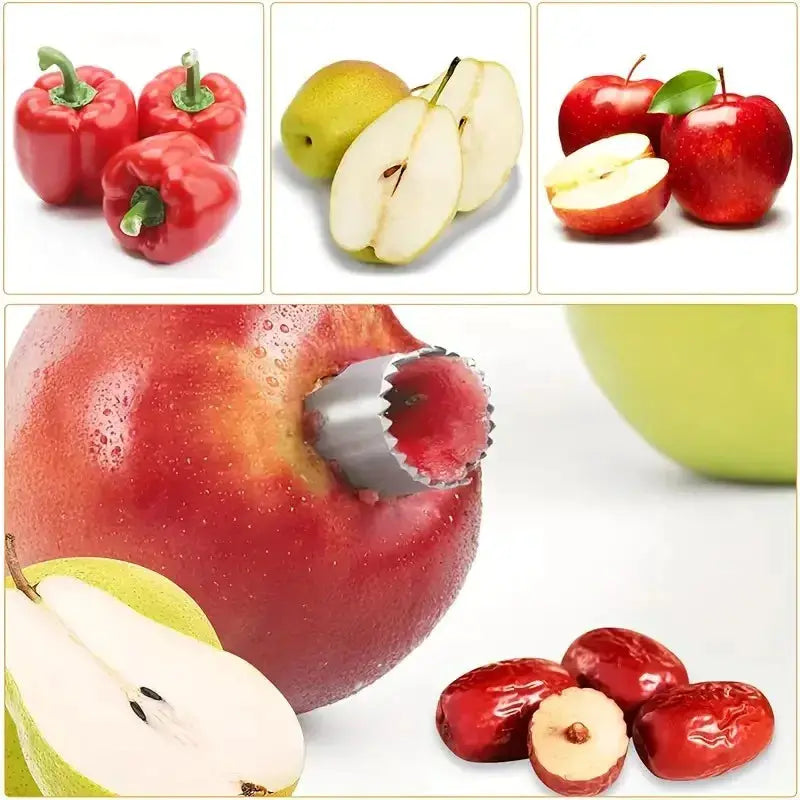 Multi-Fruit Corer, Stainless Steel for Apples, Pears, Oranges, with Hanging Hole, Easy Grip Handle, Professional Kitchen Tool from PriceLows™