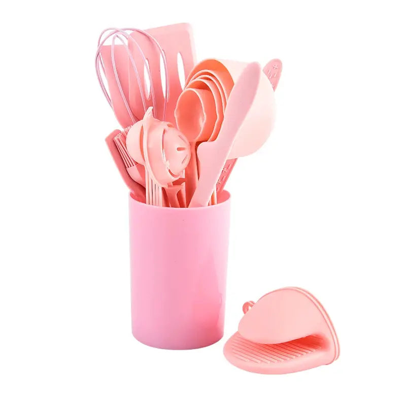Integrated Silicone Kitchenware Baking 21 Piece Set High Temperature Resistant Non-stick Pan Spatula Oil Brush Egg Beater Frying from PriceLows™