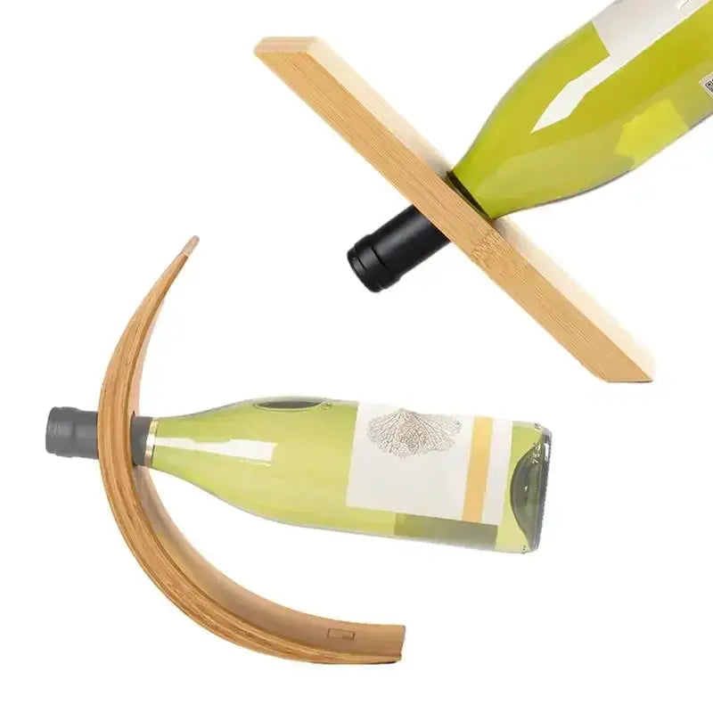Bamboo Product Balance Red Wine Rack Single Wine Bottle Stand Decor Creative Wine Bottle Rack Display Stand Decoration from PriceLows™