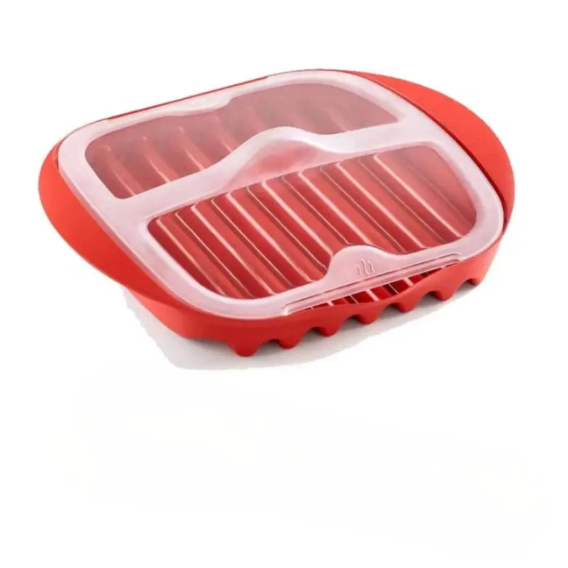 Microwave Bacon Tray | With Splatter Lid | Silicone Nonstick | One Size