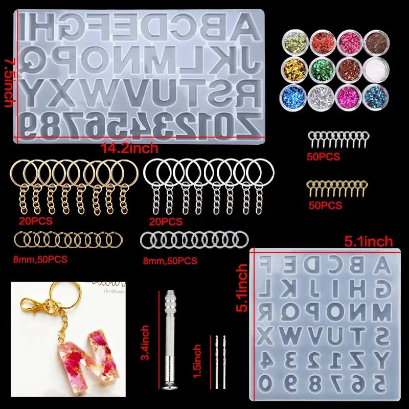 Resin Jewelry Making Kit | Dried Flowers Foil Earring Necklaces