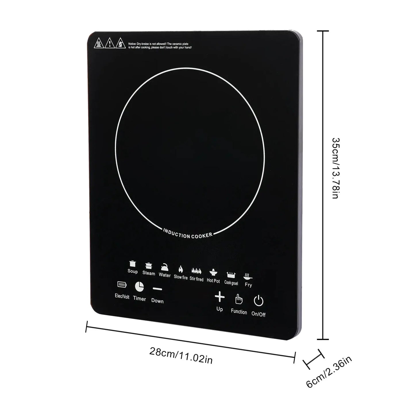 Induction Cooktop | 750W | 8 Power Levels | Portable Stove For Home And RVs