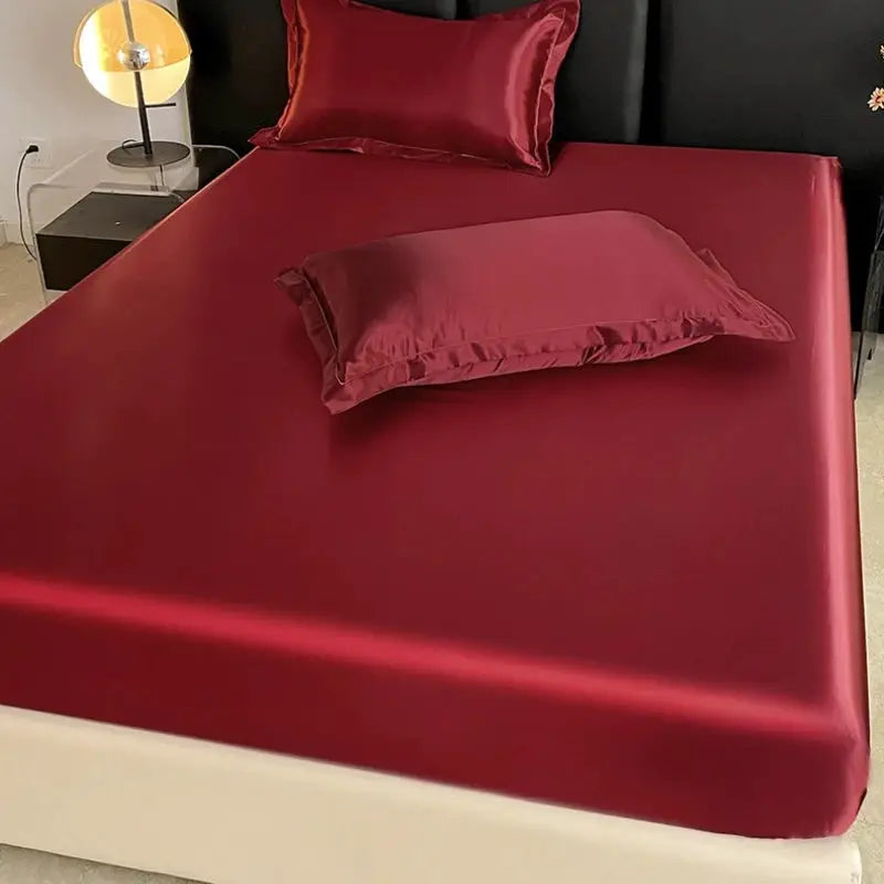 Satin Fitted Sheet | 100 Polyester | Elastic | King Queen Full