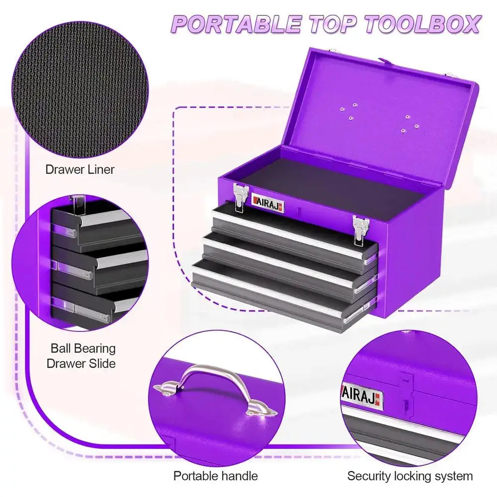 4 Drawers Rolling Tool Chest.Detachable Lockable Tool Cabinet with 4 Swivel Casters & Double Doors for Garage Workshop Warehouse from PriceLows™
