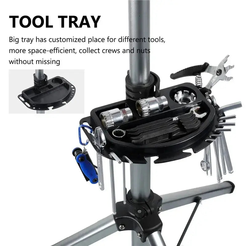 WEST BIKING Bike Repair Stand Adjustable Foldable Aluminum Alloy MTB Road Bicycle Maintenance Holder Stable Bike Rack With Tray from PriceLows™