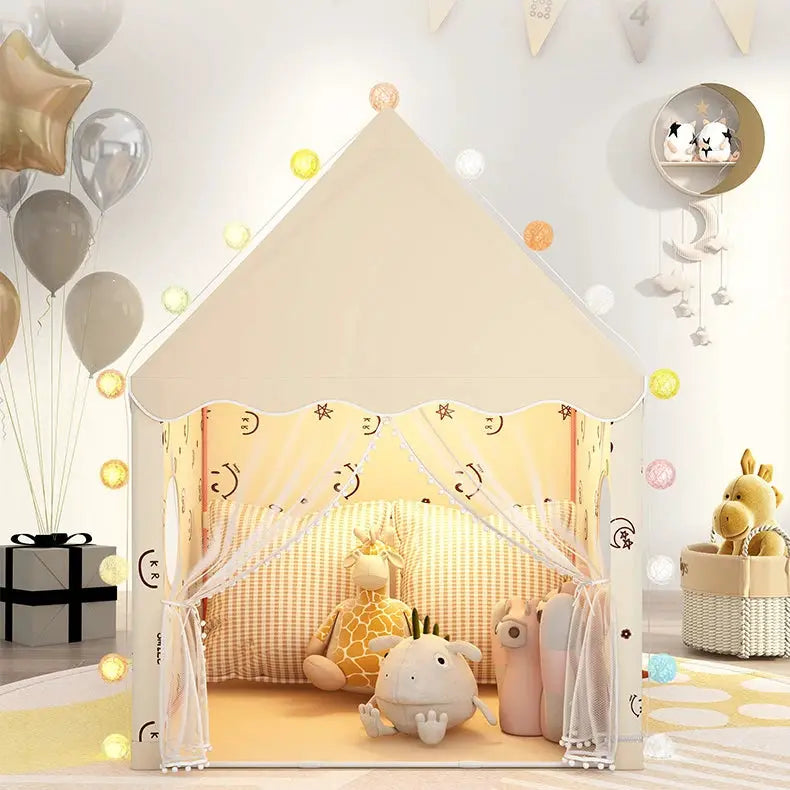 smile face Princess Castle Game House Kids Play Tent children's toy Available Both Indoor and Outdoor gift for kid (Single tent) from PriceLows™