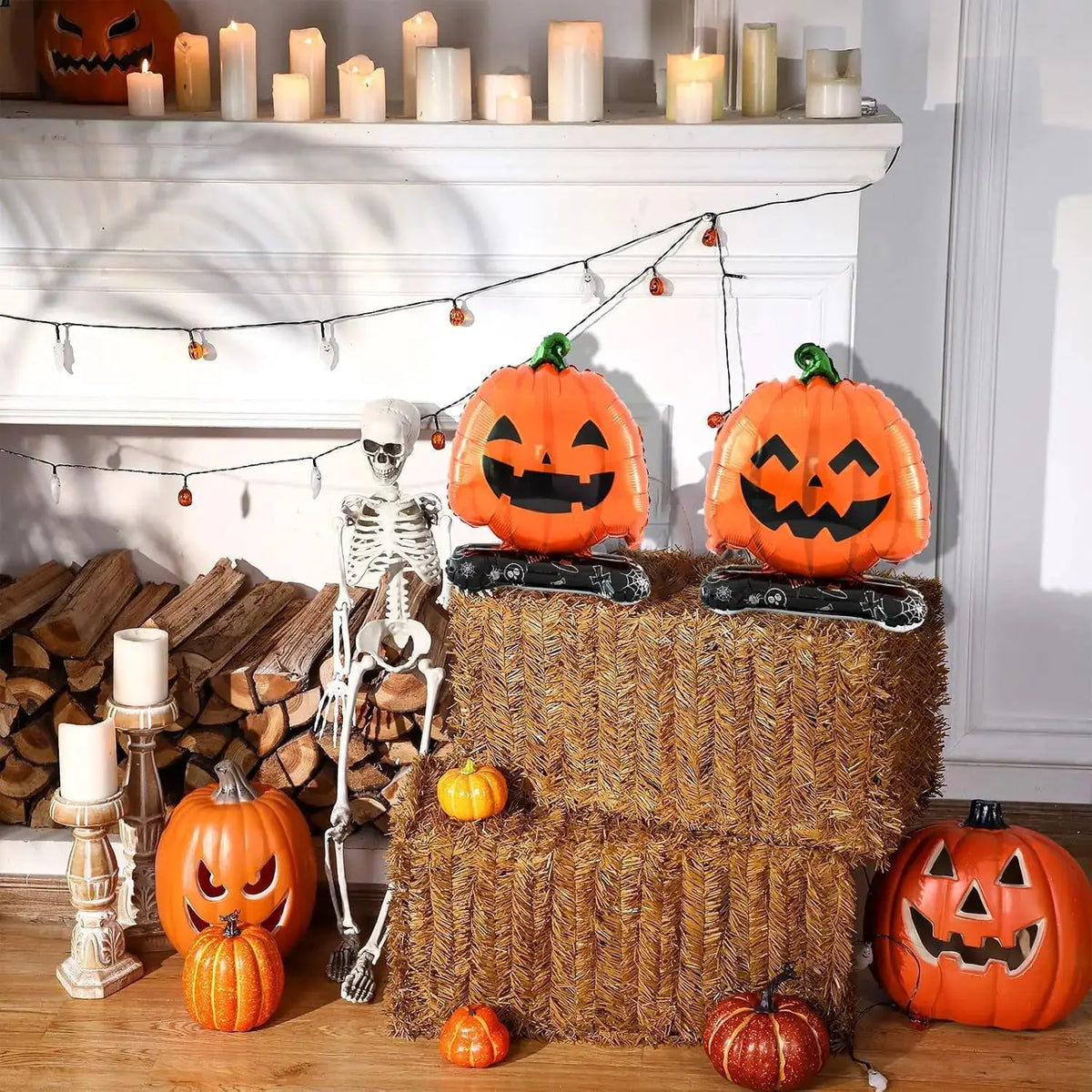 Halloween Pumpkin Balloons | Set Of 4 | Jack O Lantern | 1.6 To 3.3 Ft