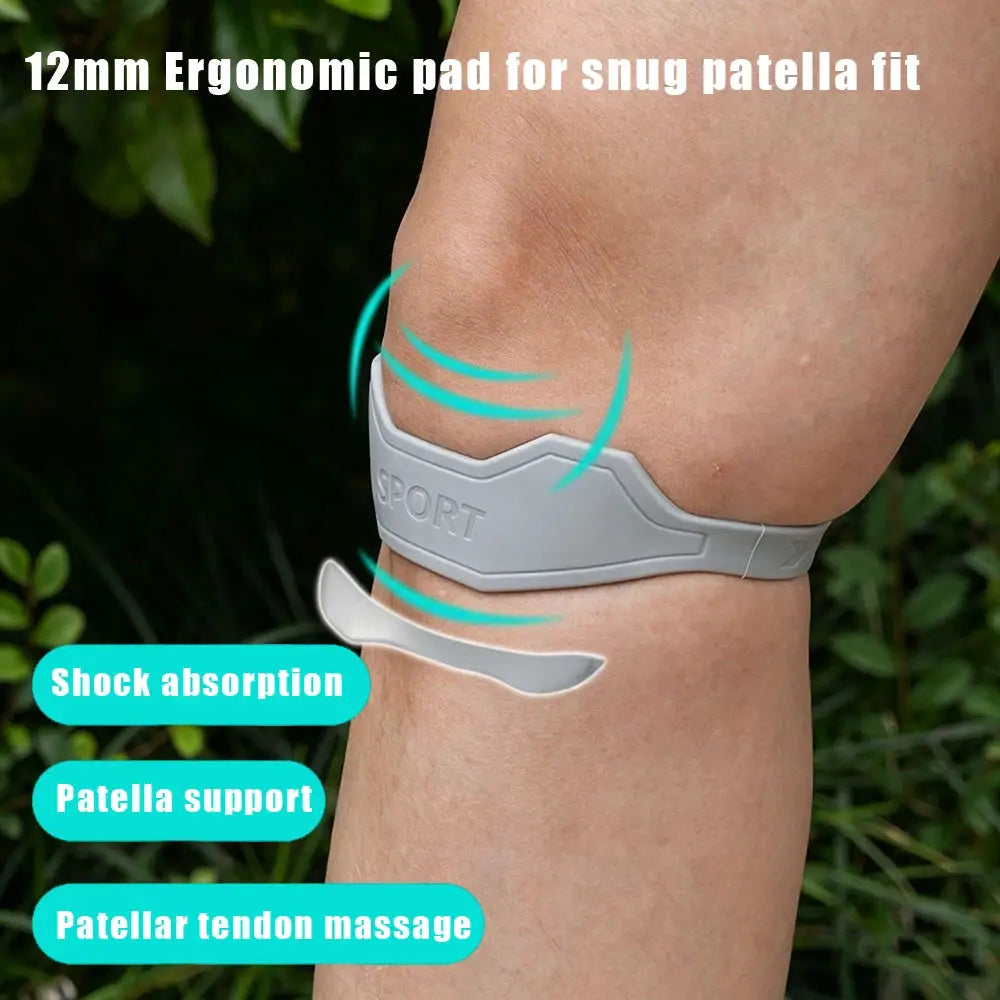 Patella Tendon Knee Strap | 2 Pack | Rubber Support | Multiple Sizes