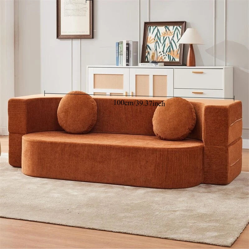 Sofa Bed | Velvet Fabric | Modular Convertible | 2 Seater