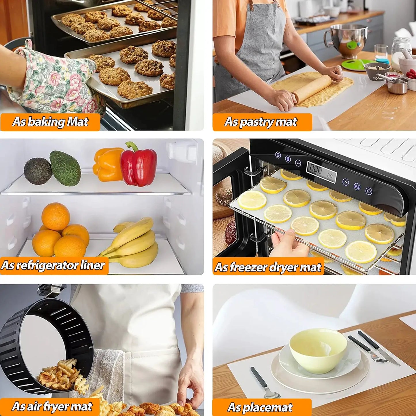 Silicone Baking Mat Roll | Non Stick Surface | Reusable Oven Safe | Cut To Size