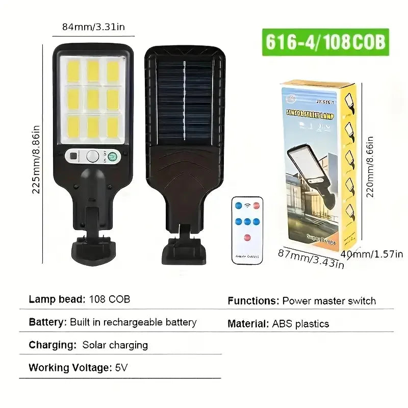 4 pc Solar Outdoor LED Wall Light with Human Body Waterproof Induction for Garden Terrace Garage Courtyard and Street Lighting from PriceLows™