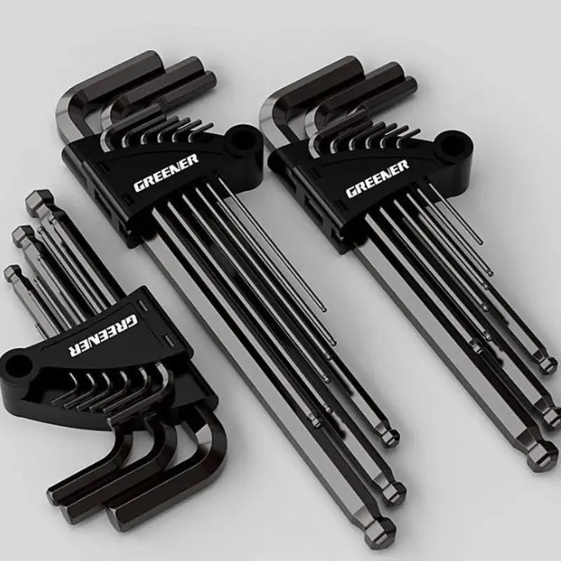 Greener 9PCS Allen Key Set L Type Wrench Kit Hex Wrench Hand Tool Allen Key Hexagon Flat Ball Torx Head Spanner Key Repair Tools from PriceLows™