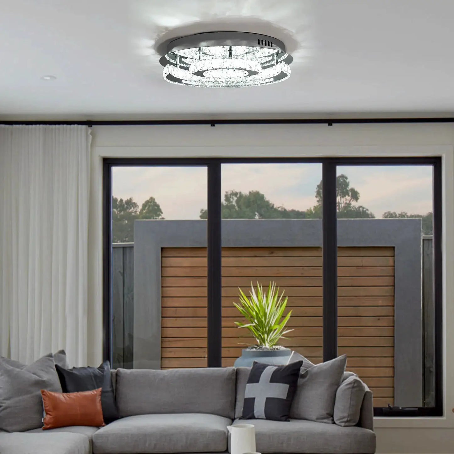 (Clearance Sale!) Moon Ceiling Light Flush Mount Ceiling Light Living Room Bedroom Lamp Elegant Indoor Ambiance from PriceLows™