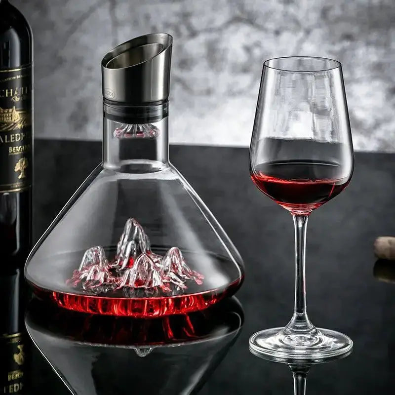 1500ML Iceberg Whisky Wine Decanter Handmade Lead-free Crystal Wine Pourer Carafe Thickened Wine Dispenser Pot Bar Accessories from PriceLows™
