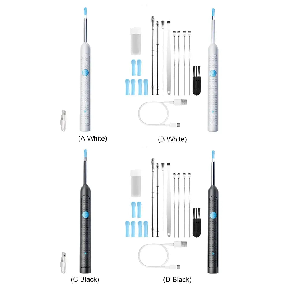Smart Visual Wax Removal Tool with Camera Otoscope Ear Cleaner Rechargeable Endoscope Earpick Health Care Set from PriceLows™