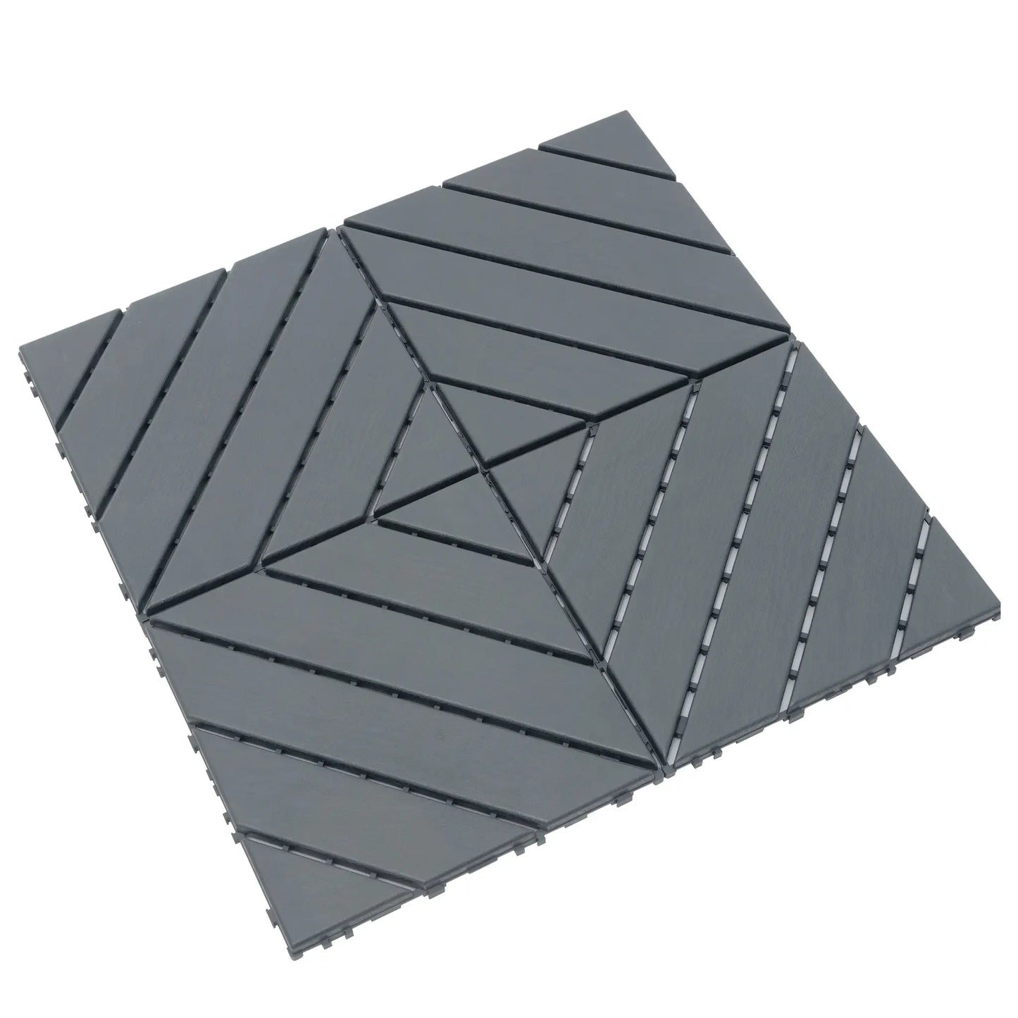 Plastic Interlocking Deck Tiles,44 Pack Patio Deck Tiles,12"x12" Square Waterproof Outdoor All Weather Use, Patio Decking Tiles from PriceLows™
