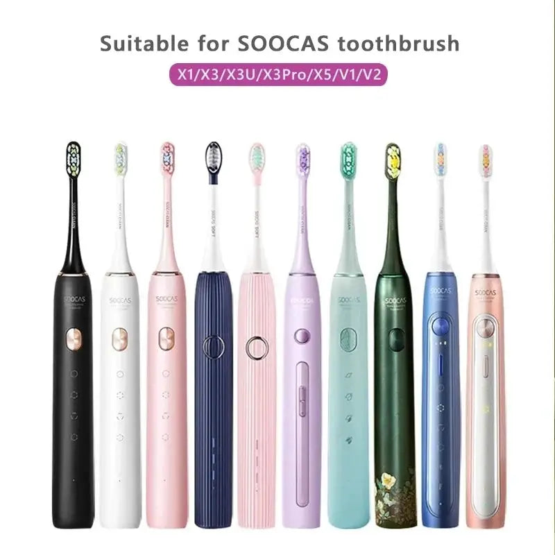 Sonic Electric Toothbrush Heads For Xiaomi SOOCAS X3 X5 X3U X1 V1 V2 SOOCARE Head Bristle Replacement Nozzles with Anti-dust Cap from PriceLows™