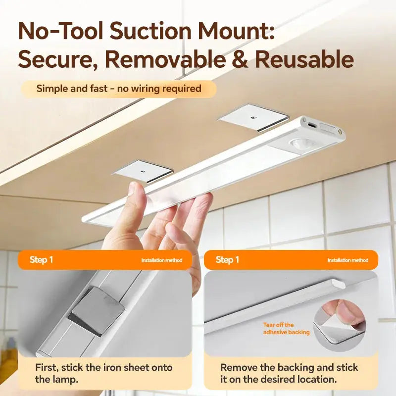 LED Motion Sensor Light Bar | 5V Type-C USB Rechargeable | Dimmable | White from PriceLows™