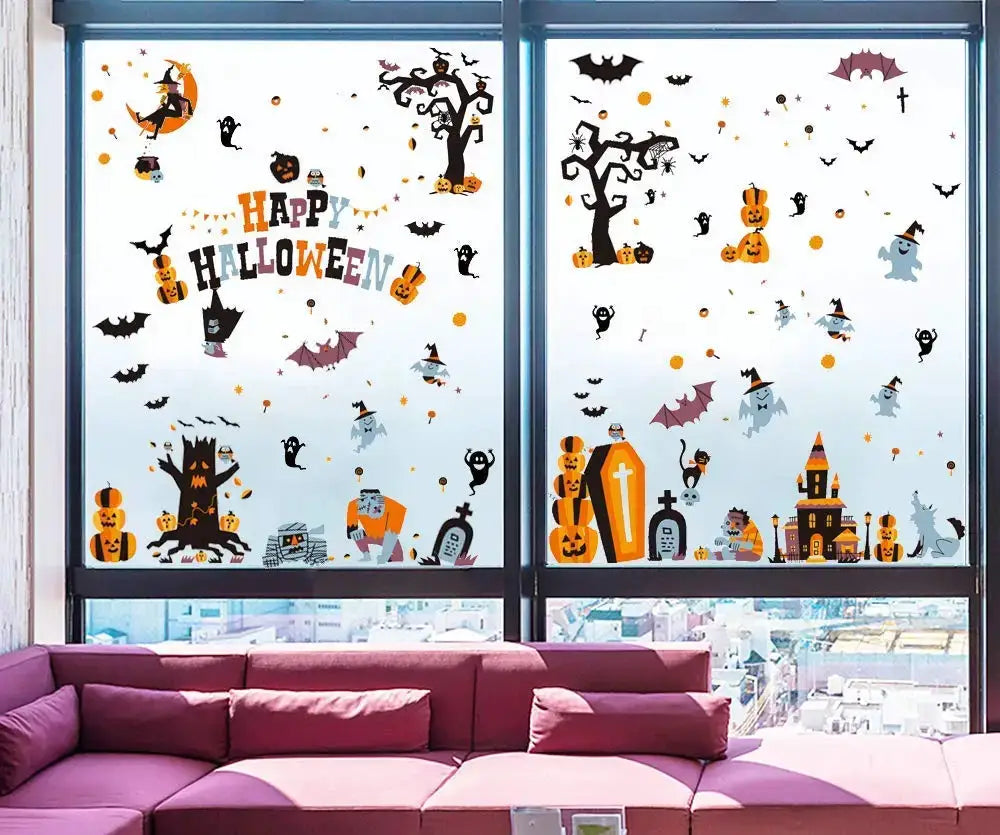 Halloween Window Clings | 10 Sheet Pack | Indoor Outdoor Use