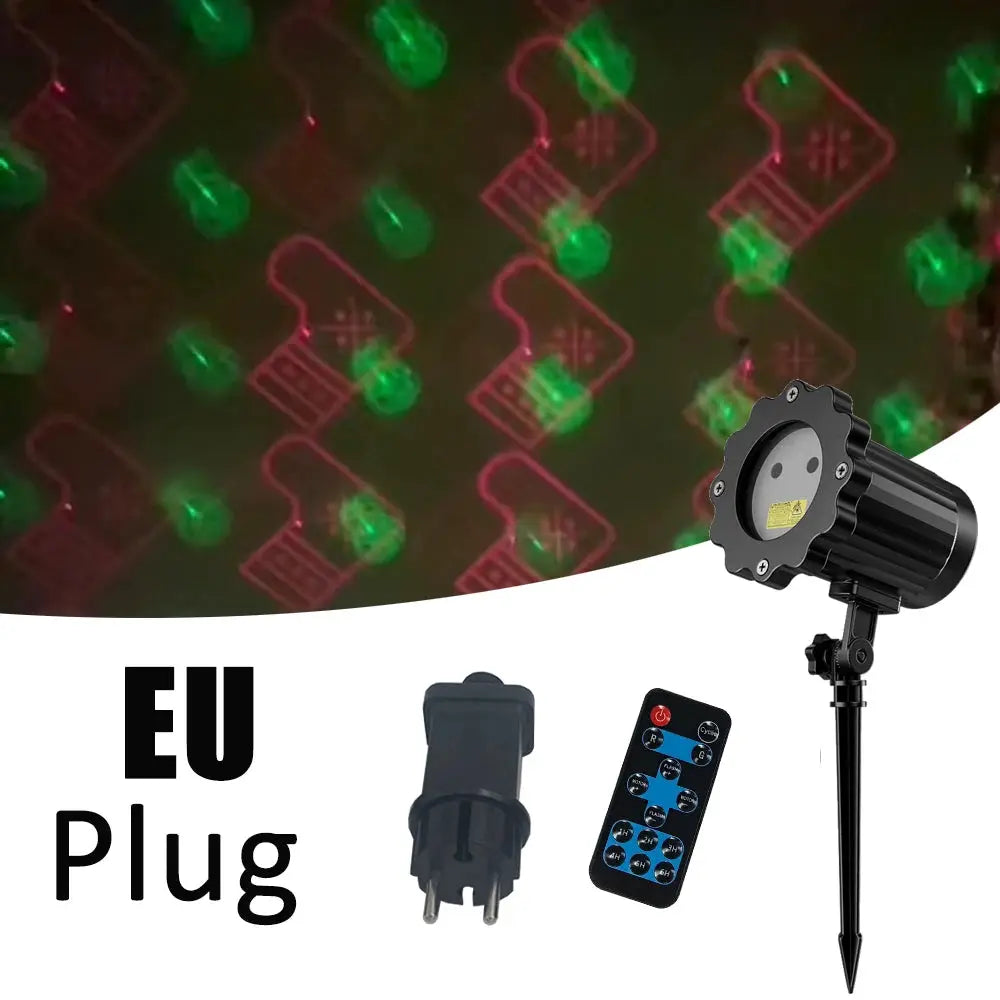 LED Laser Projector | IP65 Waterproof | Remote Control | Warm White