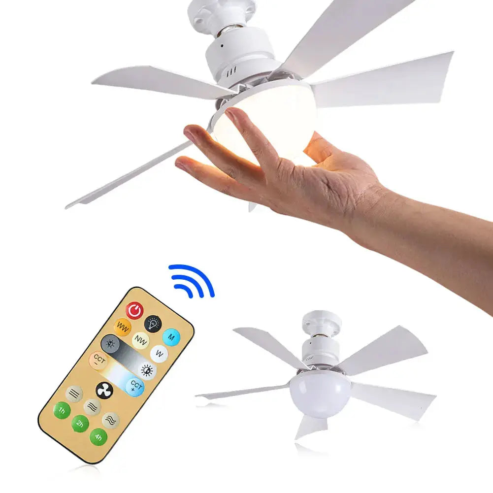 30/40W Ceiling Fan With Light E27 Ceiling Led Light Fan with Remote Control Dimming Suitable For Bedroom living room home fan from PriceLows™