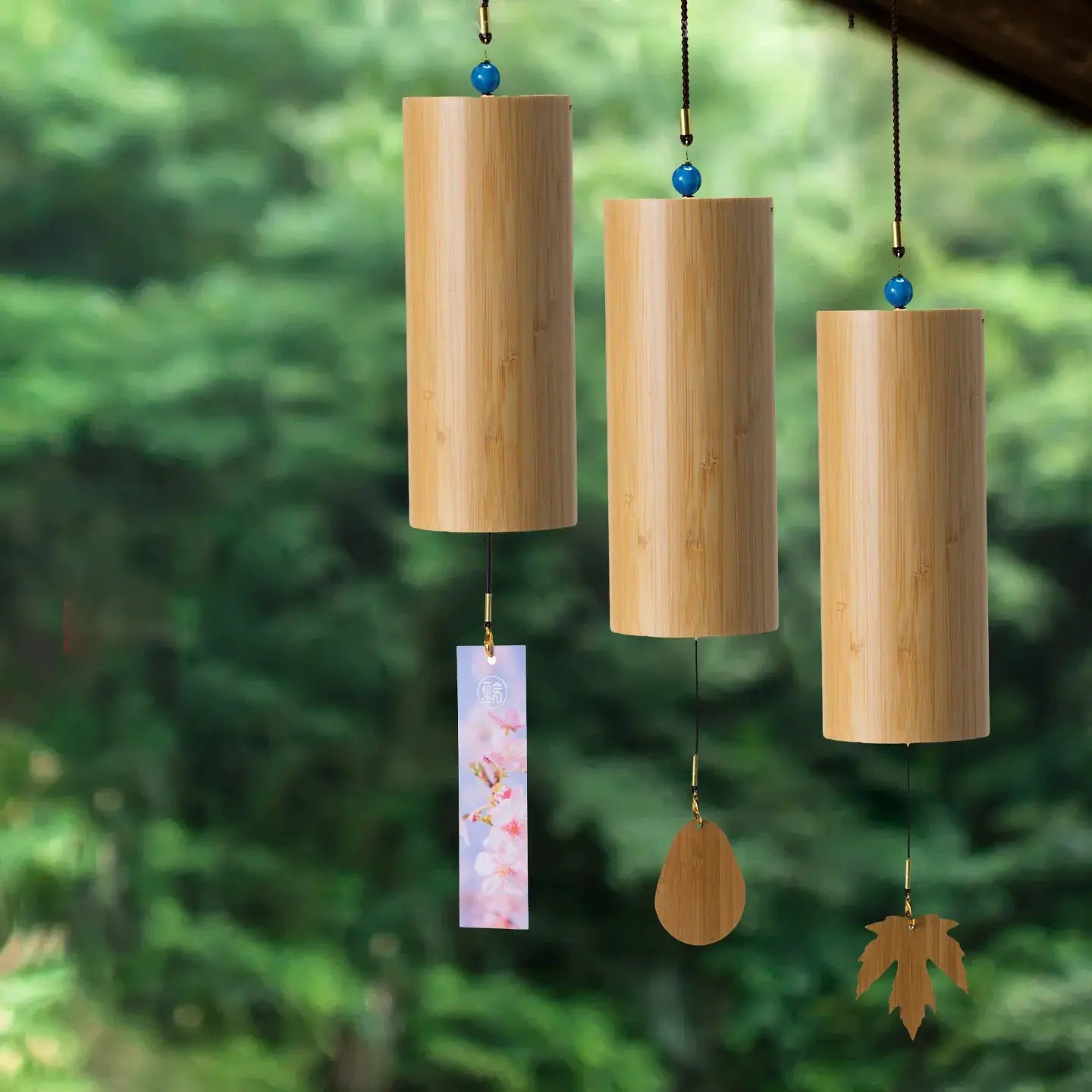 Japanese Bamboo Wind Chime Musical Chord Windchime with Soothing Sound Meditation Zen Wind Chimes for Outdoor Patio Garden Decor from PriceLows™
