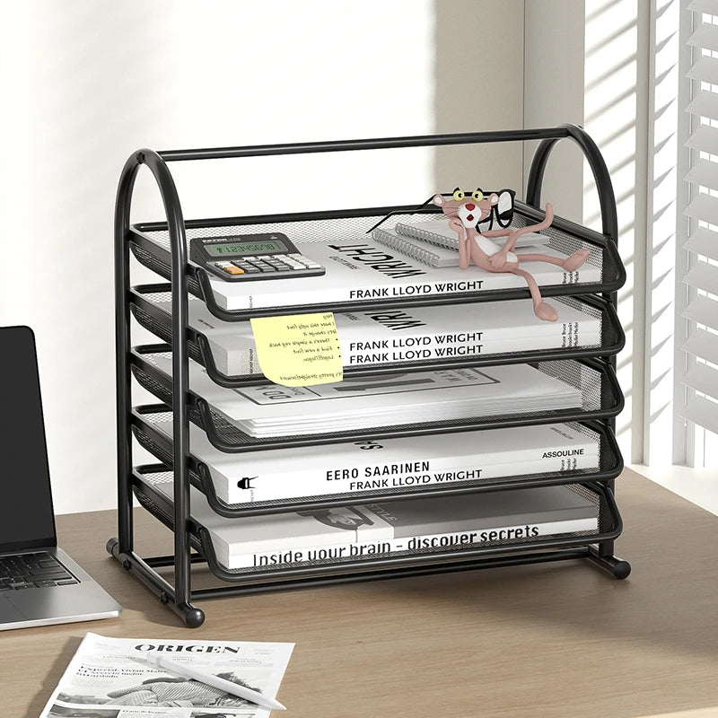 Mesh Letter Tray | Metal Construction | Sliding Trays | Black