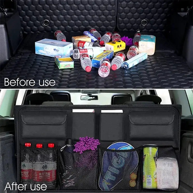 Car trunk storage bags, suv car rear seat backrest hanging bags, net bags, car storage boxes, storage bags Accessories from PriceLows™