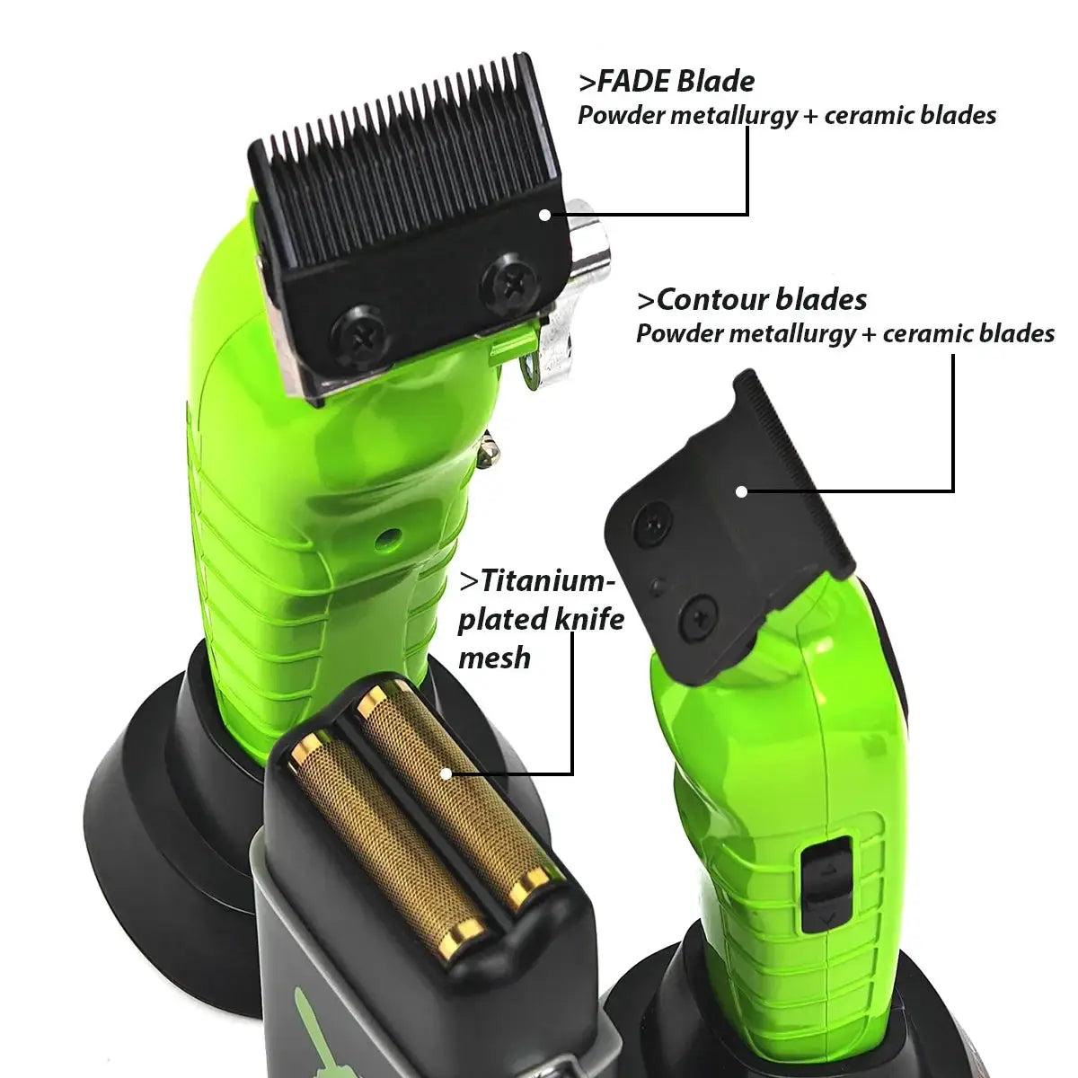 Hair Clipper Kit | 90 Min Battery Life | Stainless Steel Blades | FA1C FA1T FA1S