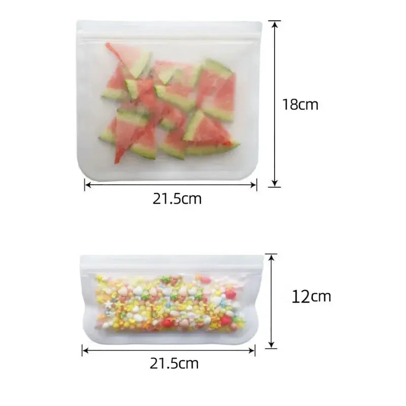 Reusable Food Storage Bags | Leakproof Zip Shut | Stand Up Design | CF296