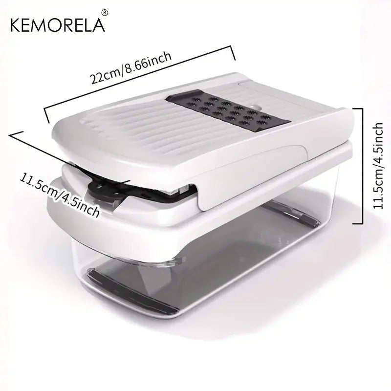 Vegetable Chopper | Stainless Steel Blades | With Container | 14 In 1