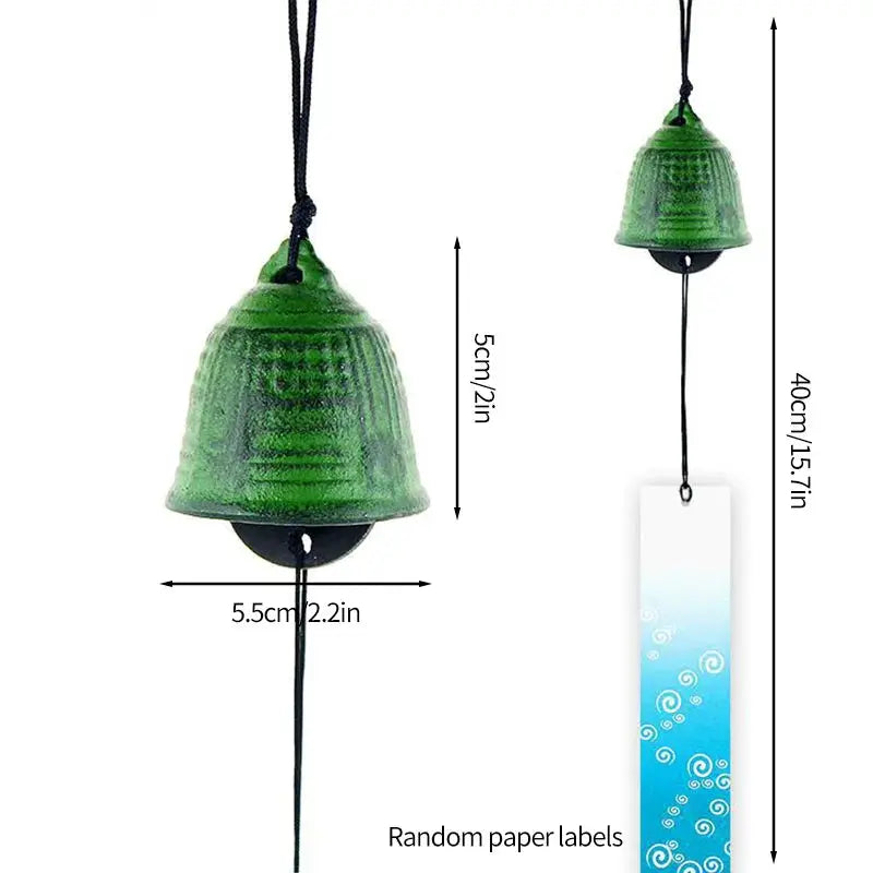 Japanese Wind Chimes Cast Iron Wind Bells Hanging Pendant Feng Shui Good Luck Temple Wind Bells Outdoor Home Garden Decoration from PriceLows™