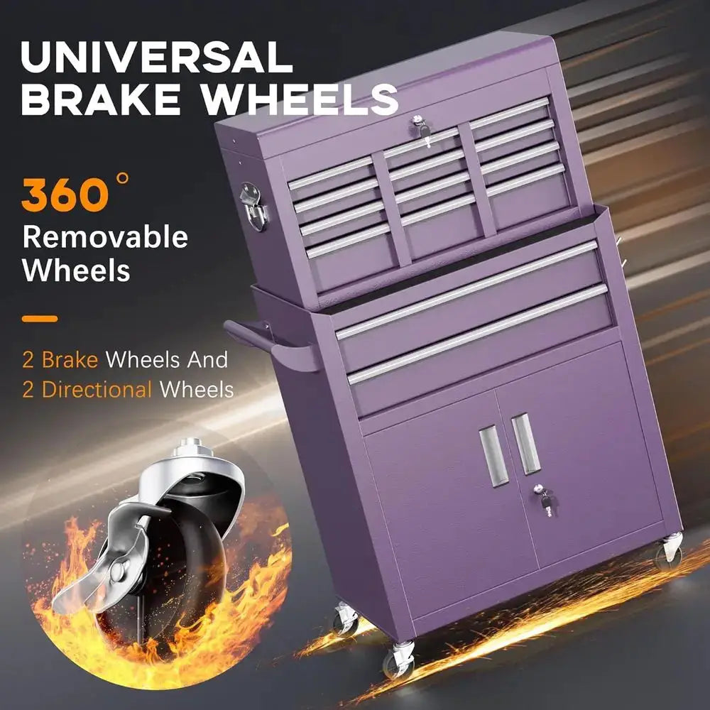 42 Rolling Tool Chest with Detachable Top, Large Storage Cabinet for Repair Rooms and Warehouses from PriceLows™
