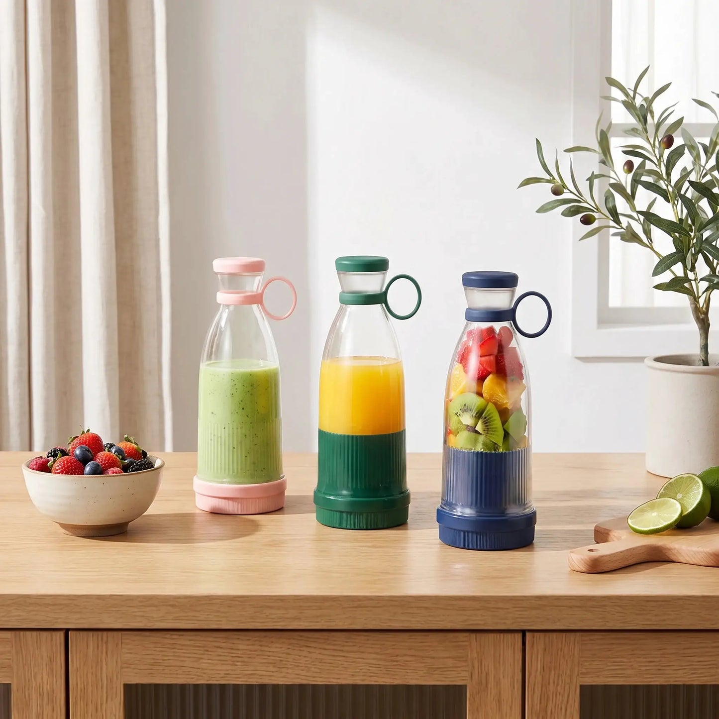 Portable Electric Juicer Cup with 6 Blades USB Mini Milkshake Blender Fresh Fruit Milk Mixing Tool for On-the-Go from PriceLows™