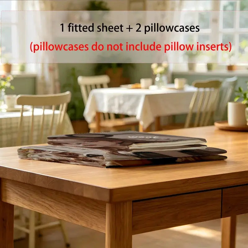 Anime Woof Woof Girl Fitted Sheet, Soft Microfiber Bed Sheet with Pillowcases, Mouse Ear Cosplay Style Mattress Cover for Teens from PriceLows™
