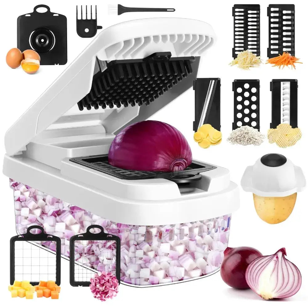 Vegetable Chopper | 18 In 1 Multifunction | Plastic ABS Blade | One Size