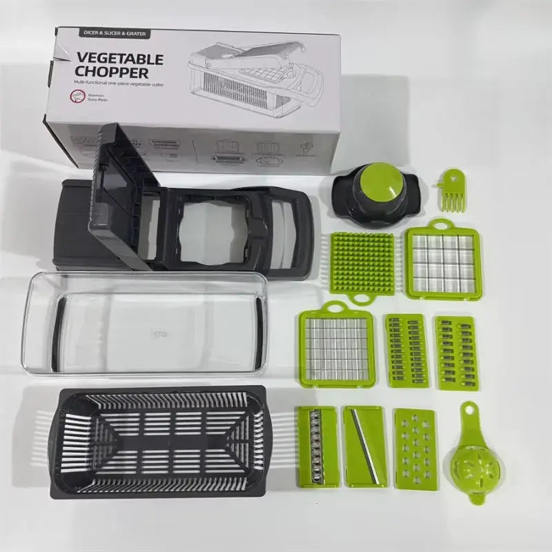 Multifunctional Grater | Stainless Steel Blades | 14 Piece Kitchen Set