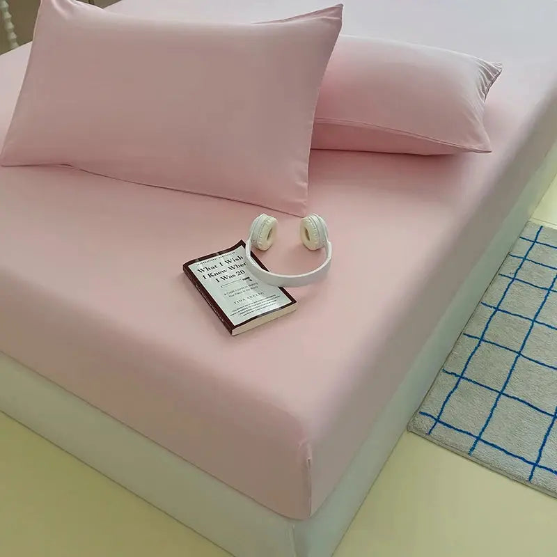 Washed Fitted Sheet with Elastic Bands Non Slip Adjustable Mattress Cover for Single Double King Queen Bed 90x200 150x200 180 from PriceLows™