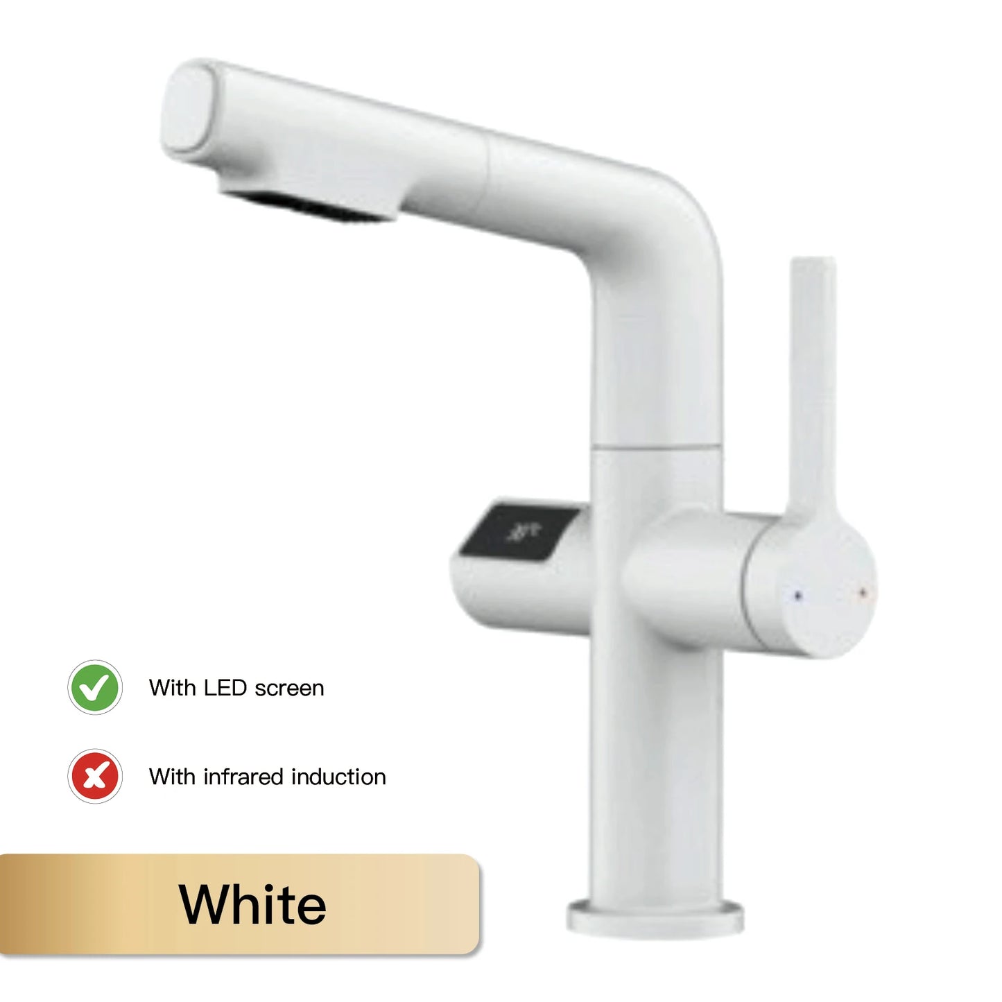 Kitchen Faucet | Digital Display | Gun Gray Brass | Two Function