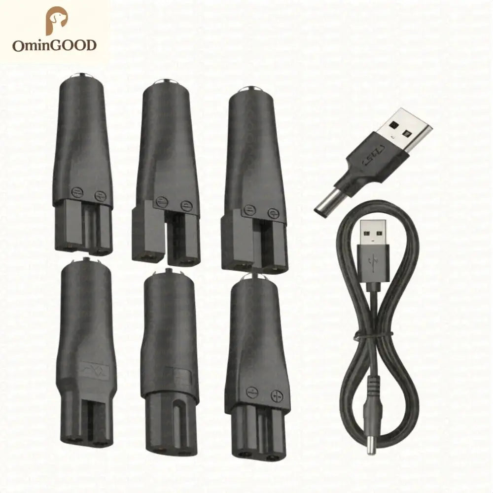 1PCS 5V USB Charger Power Cord 8PCS Replacement Adapter for Electric Hair Clipper Beard Trimmer Shaver Universal Charging Cable from PriceLows™