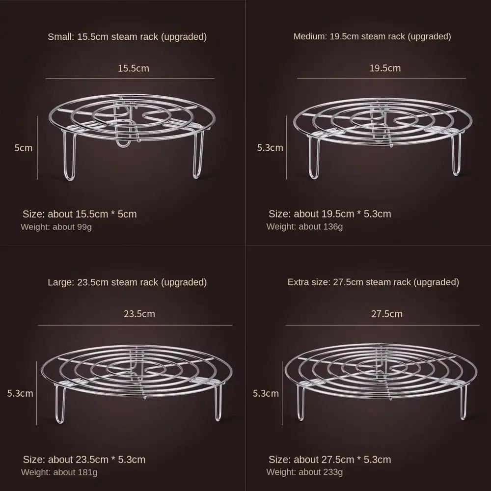 Steamer Rack | Stainless Steel | Diameter 15.5 to 27.5 cm | Heavy Duty