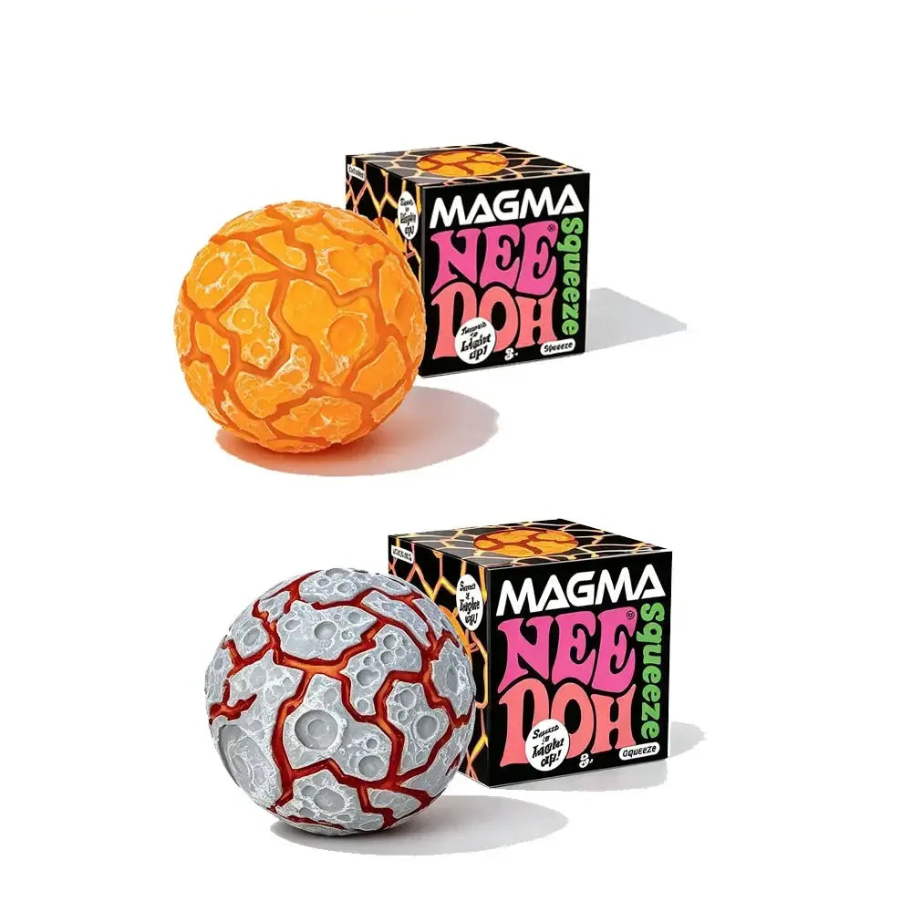NeeDoh Crunch Stress Ball | Glitter Magma Design | Squeeze Sensory Toy