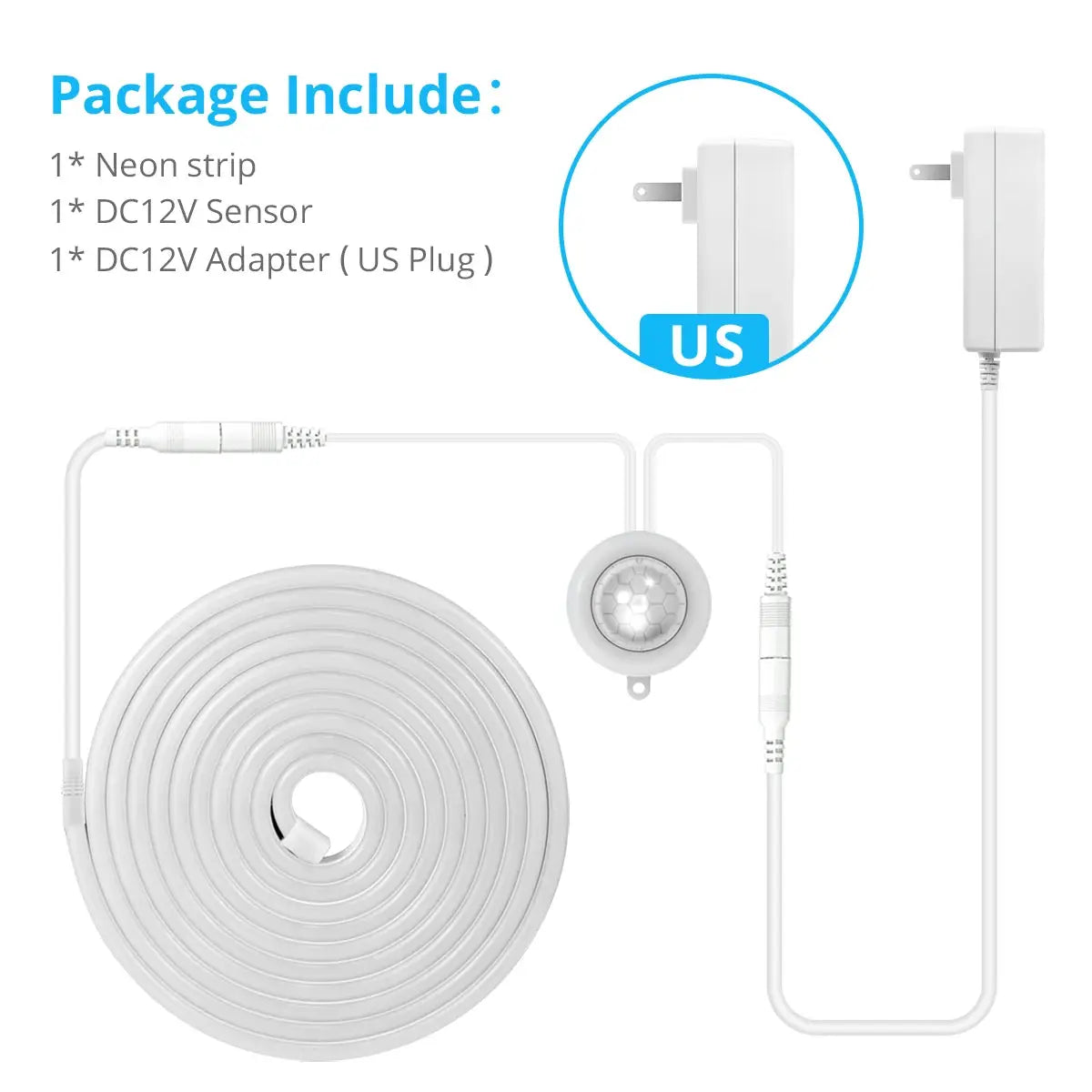 Wireless PIR Motion Sensor LED Strip Light Neon Sign 12V Neon Lights Tape For DIY Kitchen Christmas Backlight Lamp Decoration from PriceLows™
