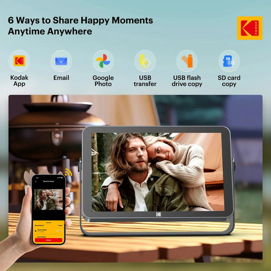 Kodak Digital Photo Frame | 10 Inch Display | WiFi Enabled | 32GB Storage from PriceLows™