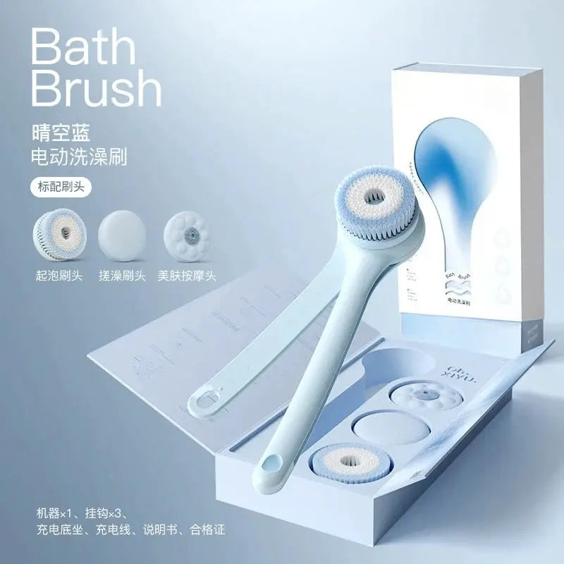 Electric Bath Brush | Fully Automatic | Long Handle Flip Design | Home Use