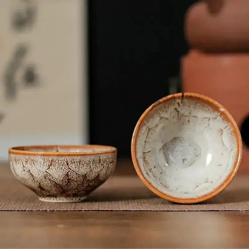 1pc Multicolor Kiln Fambe Porcelain Tea Cup Large Kung Fu Temmoku Glaze Ceramics Japanese Master Teacup Retro Single Tea Cups from PriceLows™