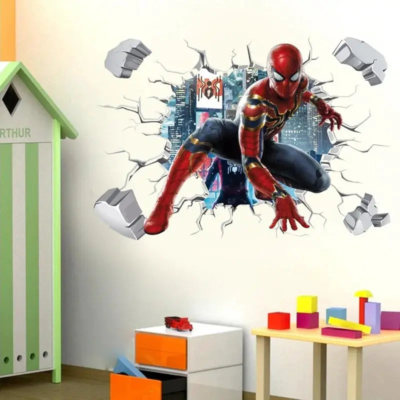 3D Avengers Wall Sticker | Size 40x60 cm | Colorful PVC | One Size